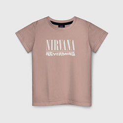 Футболка хлопковая детская Nevermind Nirvana, цвет: пыльно-розовый