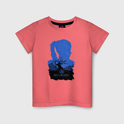 Футболка хлопковая детская Hellblade - Senua, цвет: коралловый
