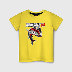 Футболка хлопковая детская Ducati Panigale shark, цвет: желтый