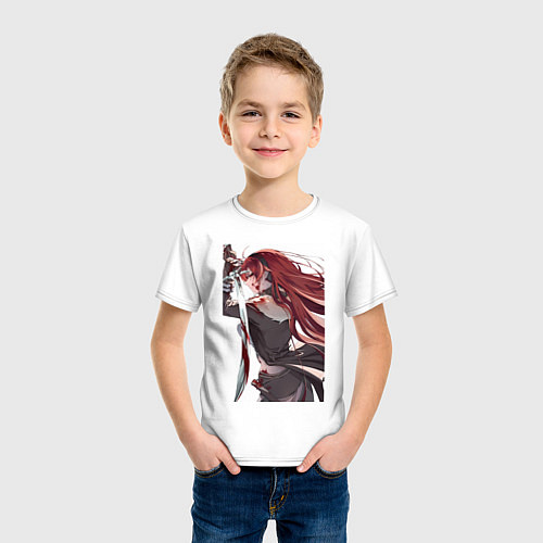 Детская футболка Реинкарнация безработного Бореас Грейрат / Белый – фото 3