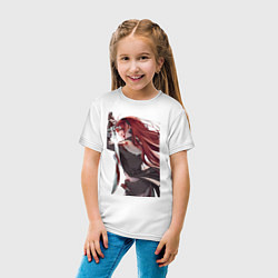 Футболка хлопковая детская Реинкарнация безработного Бореас Грейрат, цвет: белый — фото 2