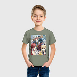 Футболка хлопковая детская Хвост Феи Эрза Скарлет Грей Фуллбастер, цвет: авокадо — фото 2