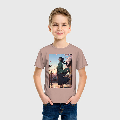 Детская футболка Монолог фармацевта Маомао во дворце / Пыльно-розовый – фото 3