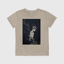 Футболка хлопковая детская Чёрный клевер Аста антимаг, цвет: миндальный