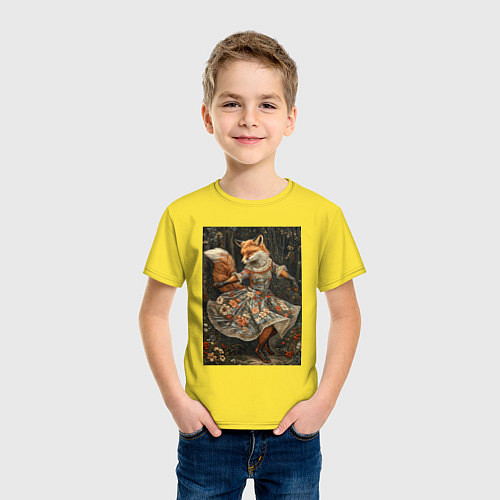 Детская футболка Лиса Патрикеевна / Желтый – фото 3