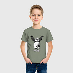 Футболка хлопковая детская Кунгфу панда По, цвет: авокадо — фото 2