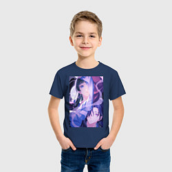 Футболка хлопковая детская Монолог фармацевта Маомао сыщик, цвет: тёмно-синий — фото 2