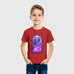 Футболка хлопковая детская Violet tardis, цвет: красный — фото 2