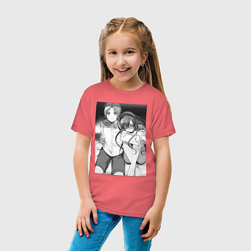 Детская футболка Реинкарнация безработного Эрис Бореас Грейрат Руде / Коралловый – фото 4