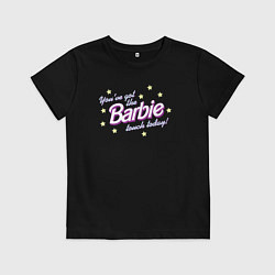 Футболка хлопковая детская Сегодня ты похож на Барби, цвет: черный