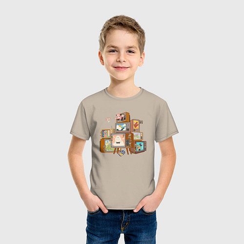 Детская футболка Аня: Семья шпиона / Миндальный – фото 3