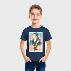 Футболка хлопковая детская Магическая битва Кэндзяку камонаритоси, цвет: тёмно-синий — фото 2