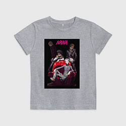 Футболка хлопковая детская Нана Осаки группа, цвет: меланж
