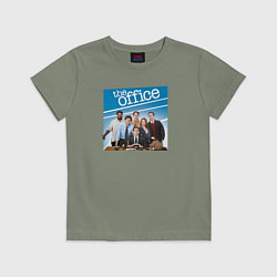 Футболка хлопковая детская The office poster, цвет: авокадо