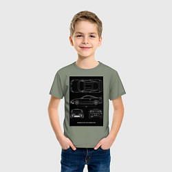 Футболка хлопковая детская Mitsubishi Eclipse, цвет: авокадо — фото 2