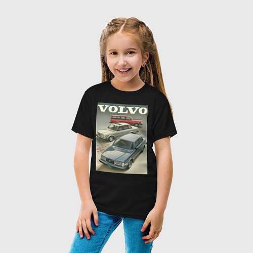 Детская футболка Автомобиль Volvo / Черный – фото 4