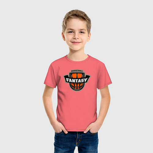 Детская футболка Basketball fantasy / Коралловый – фото 3