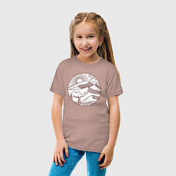 Футболка хлопковая детская Верблюд в пустыне, цвет: пыльно-розовый — фото 2