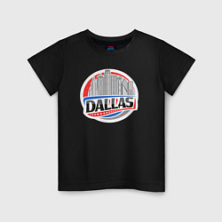 Футболка хлопковая детская Dallas - USA, цвет: черный