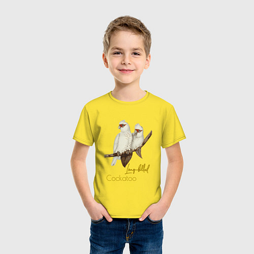 Детская футболка Какаду длинноклювый / Желтый – фото 3