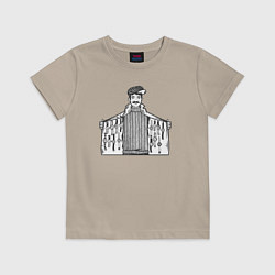 Футболка хлопковая детская Вор времени, цвет: миндальный