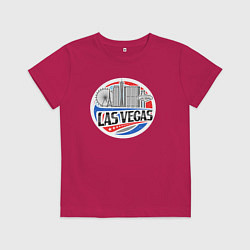 Футболка хлопковая детская Город Лас-Вегас, цвет: маджента