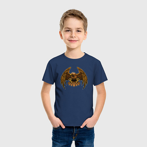 Детская футболка Орлан / Тёмно-синий – фото 3