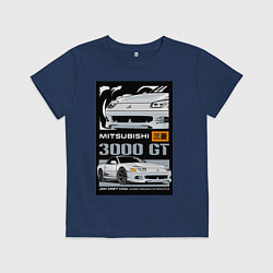 Футболка хлопковая детская Mitsubishi GT, цвет: тёмно-синий