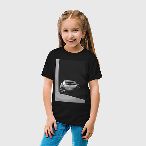 Детская футболка Porsche 911 легендарный автомобиль / Черный – фото 4