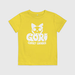 Футболка хлопковая детская Goro cuddly carnage logo, цвет: желтый