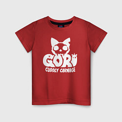 Футболка хлопковая детская Goro cuddly carnage logo, цвет: красный
