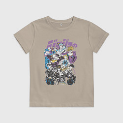 Футболка хлопковая детская Джоджо JoJo Bizarre Adventure, цвет: миндальный