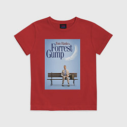 Футболка хлопковая детская Forrest Gump - Tom is on the bench, цвет: красный