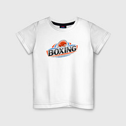 Футболка хлопковая детская Boxing team, цвет: белый