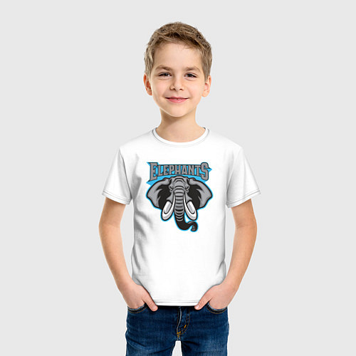Детская футболка Elephants team / Белый – фото 3