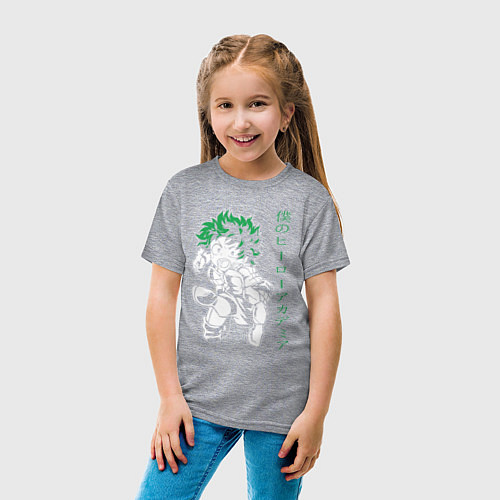 Детская футболка Моя геройская академия Изуку Мидория Деку / Меланж – фото 4