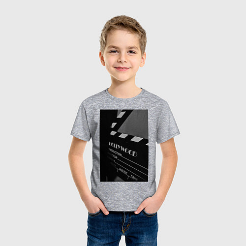 Детская футболка Режиссёрская хлопушка / Меланж – фото 3