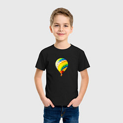 Футболка хлопковая детская Young Forever - воздушный шар, цвет: черный — фото 2