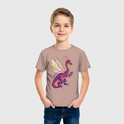 Футболка хлопковая детская HOMM3 Faerie Dragon, цвет: пыльно-розовый — фото 2