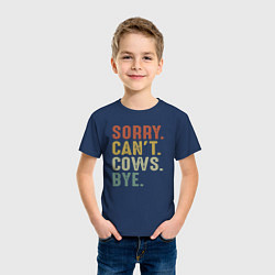 Футболка хлопковая детская Извини не могу коровы пока, цвет: тёмно-синий — фото 2
