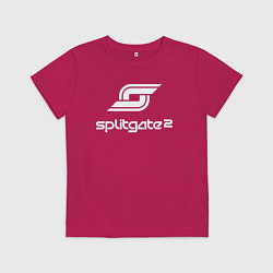 Футболка хлопковая детская Splitgate 2 logo, цвет: маджента