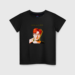Футболка хлопковая детская Choi San Ateez, цвет: черный
