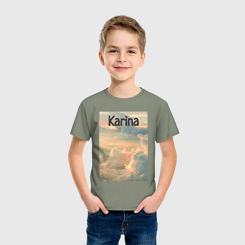 Детская футболка Karina облака / Авокадо – фото 3