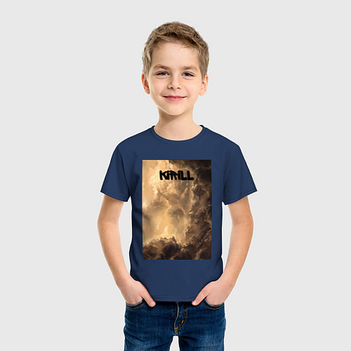 Детская футболка Kirill небосвод / Тёмно-синий – фото 3