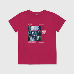 Футболка хлопковая детская Волшебница и злой офицер, цвет: маджента