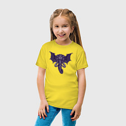 Футболка хлопковая детская Слон ктулху, цвет: желтый — фото 2