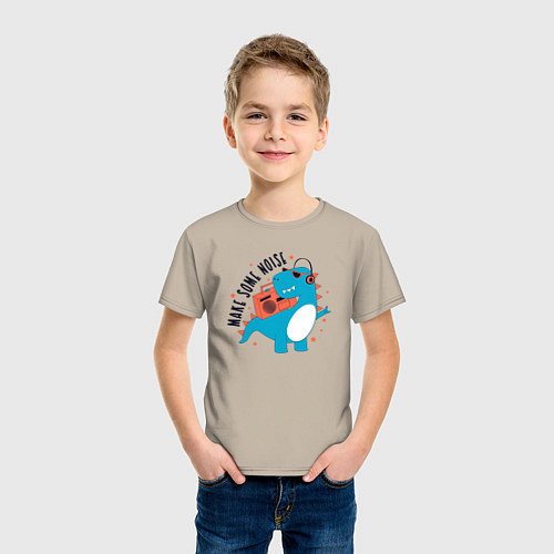 Детская футболка Давай-ка пошумим / Миндальный – фото 3