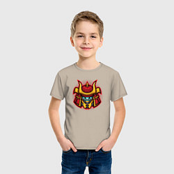 Футболка хлопковая детская Samurai warrior, цвет: миндальный — фото 2