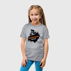 Футболка хлопковая детская Горный велик, цвет: меланж — фото 2