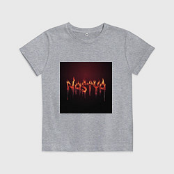 Футболка хлопковая детская Огненное имя Настя, цвет: меланж